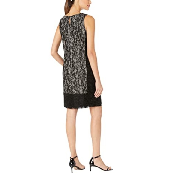 Nine West Sequin Lace Two-Tone Panel Hem - Picture 3 of 12